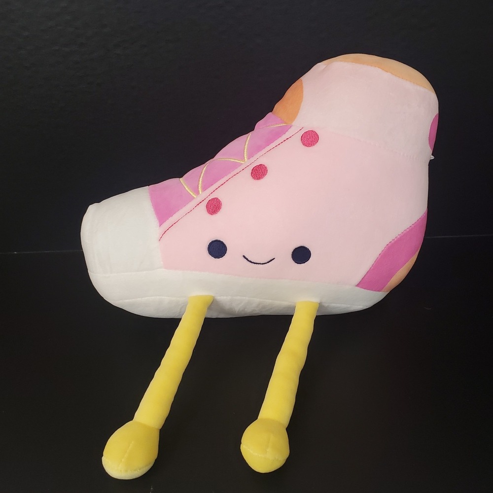 Inter-American Plush Pink‎ Shoe Shaped Sneaker Pillow W/ Legs 12"x9"